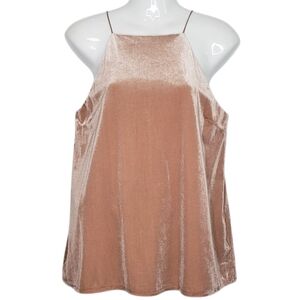 New Chelsea Honey Square Neck Tank Top Lace Back Detail Women's Medium Rose Pink